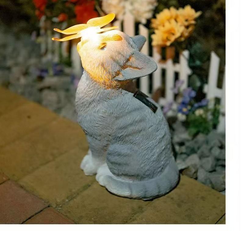 【♥︎】ガーデンライト ガーデニングオブジェソーラーLED 猫彫刻 ガーデンライト ガーデニングオブジェソーラーLED 猫彫刻 - メルカリ