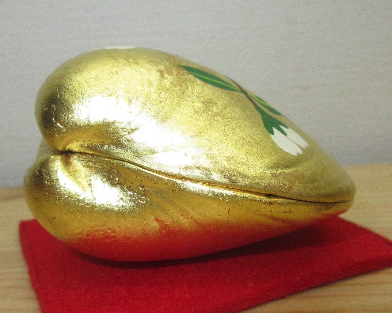 山中塗 桜置上香合