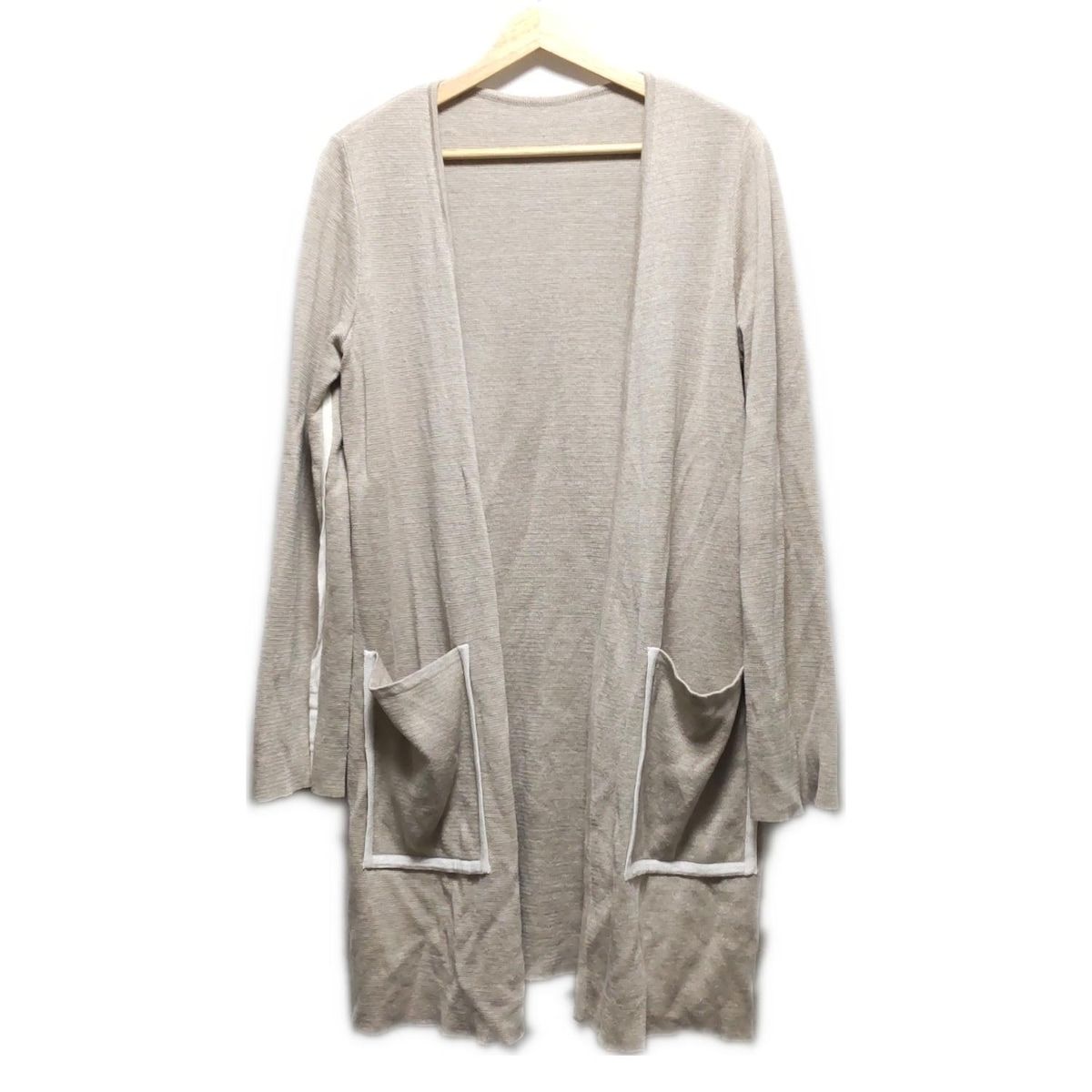 FOXEY フォクシー カーディガン レディース - 39301 ベージュ×アイボリー 長袖|ロング丈