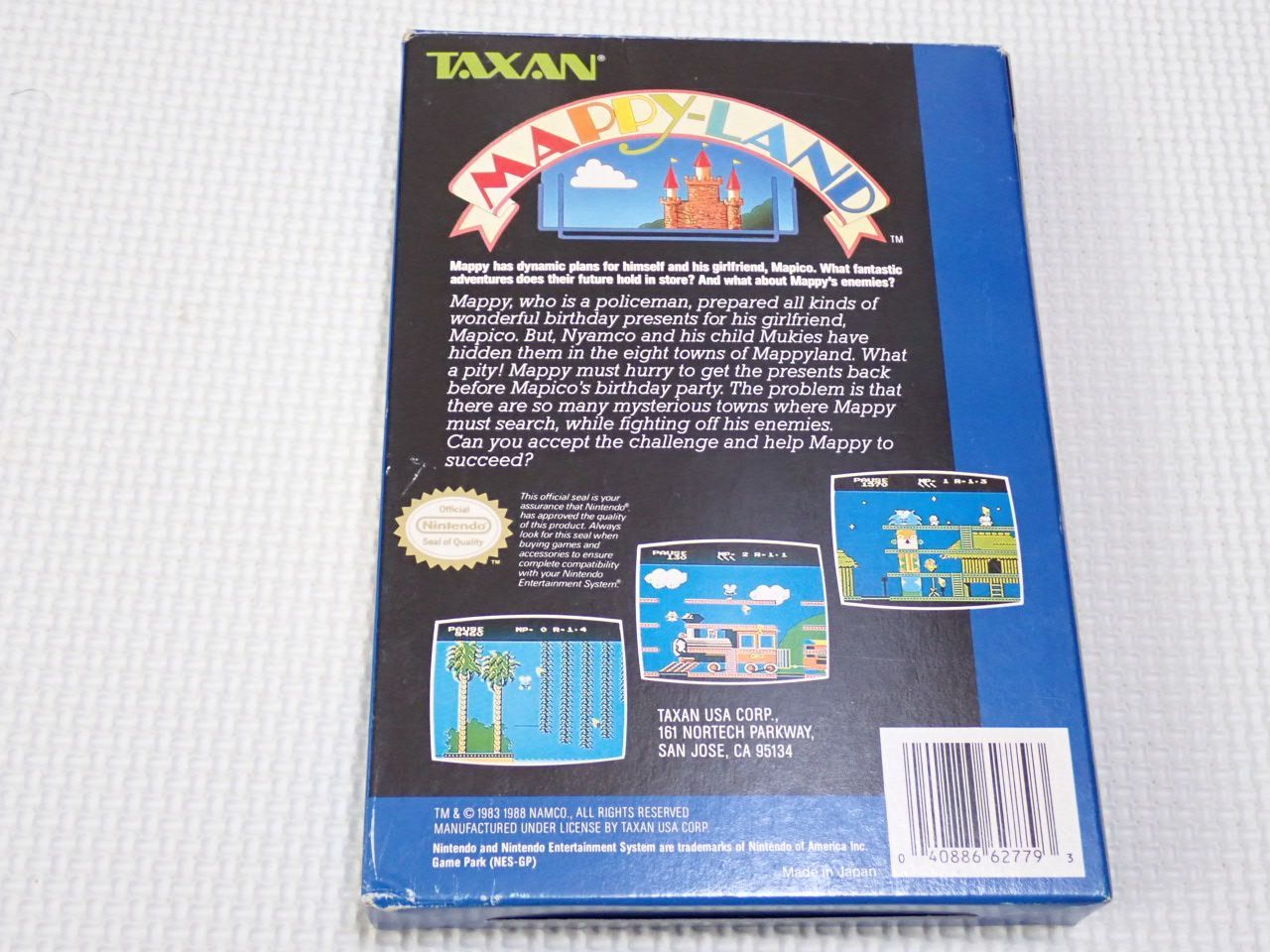 FC☆MAPPY-LAND NES 海外版 北米版 端子清掃済☆箱付・説明書付