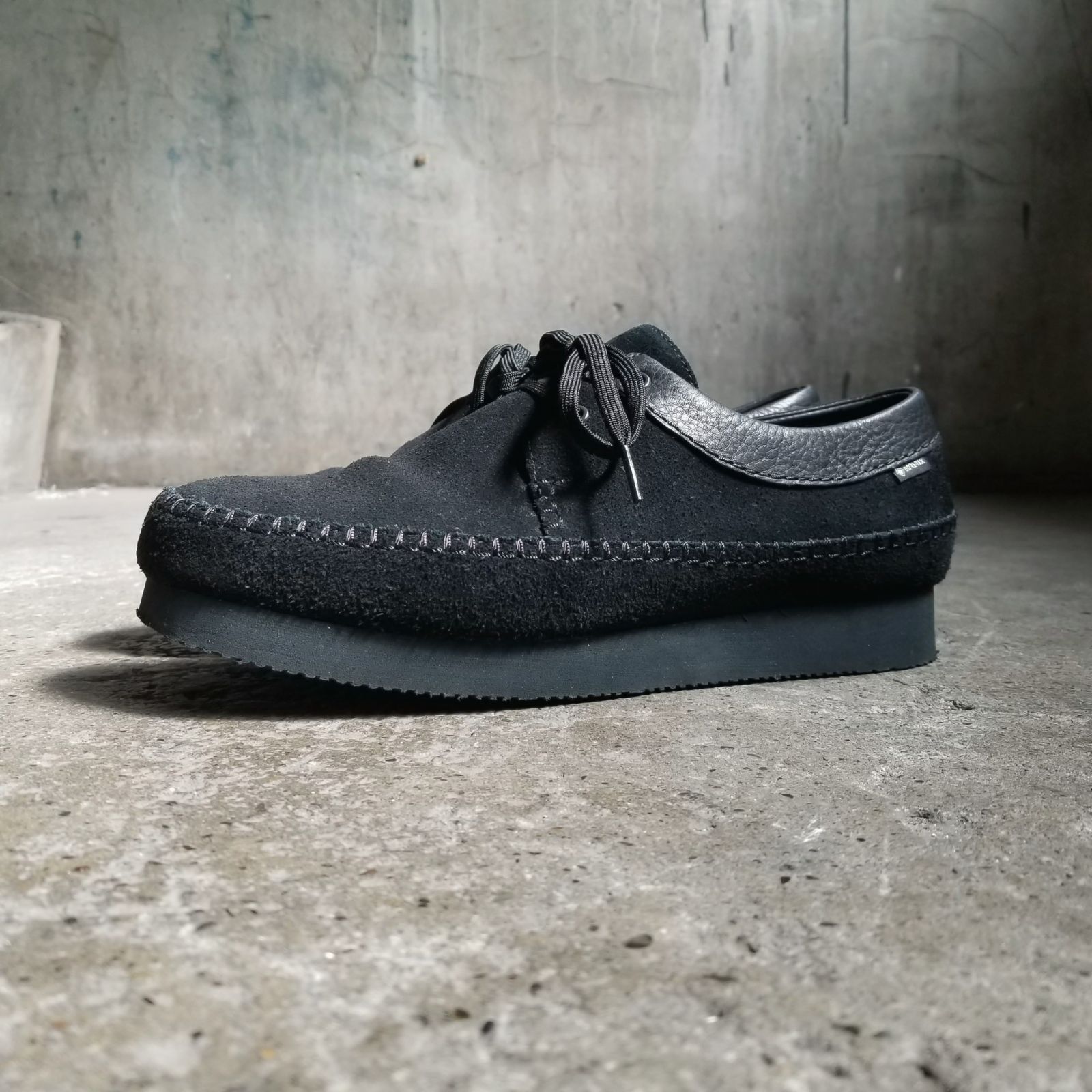 CLARKS  WEAVER GTX us9 クラークス ウィーバー ゴアテックス モカシンシューズ 27㎝ ブラック