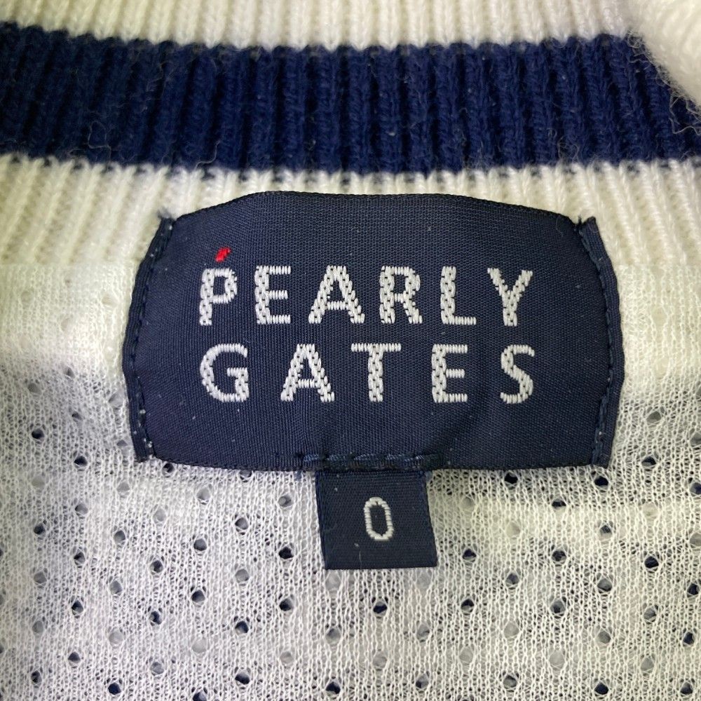 サイズ：0 PEARLY GATES パーリーゲイツ  長袖ニットジャケット 総柄 ネイビー系 [240101432257] ゴルフウェア レディース ストスト サイズ：0 PEARLY GATES パーリーゲイツ 長袖ニットジャケット