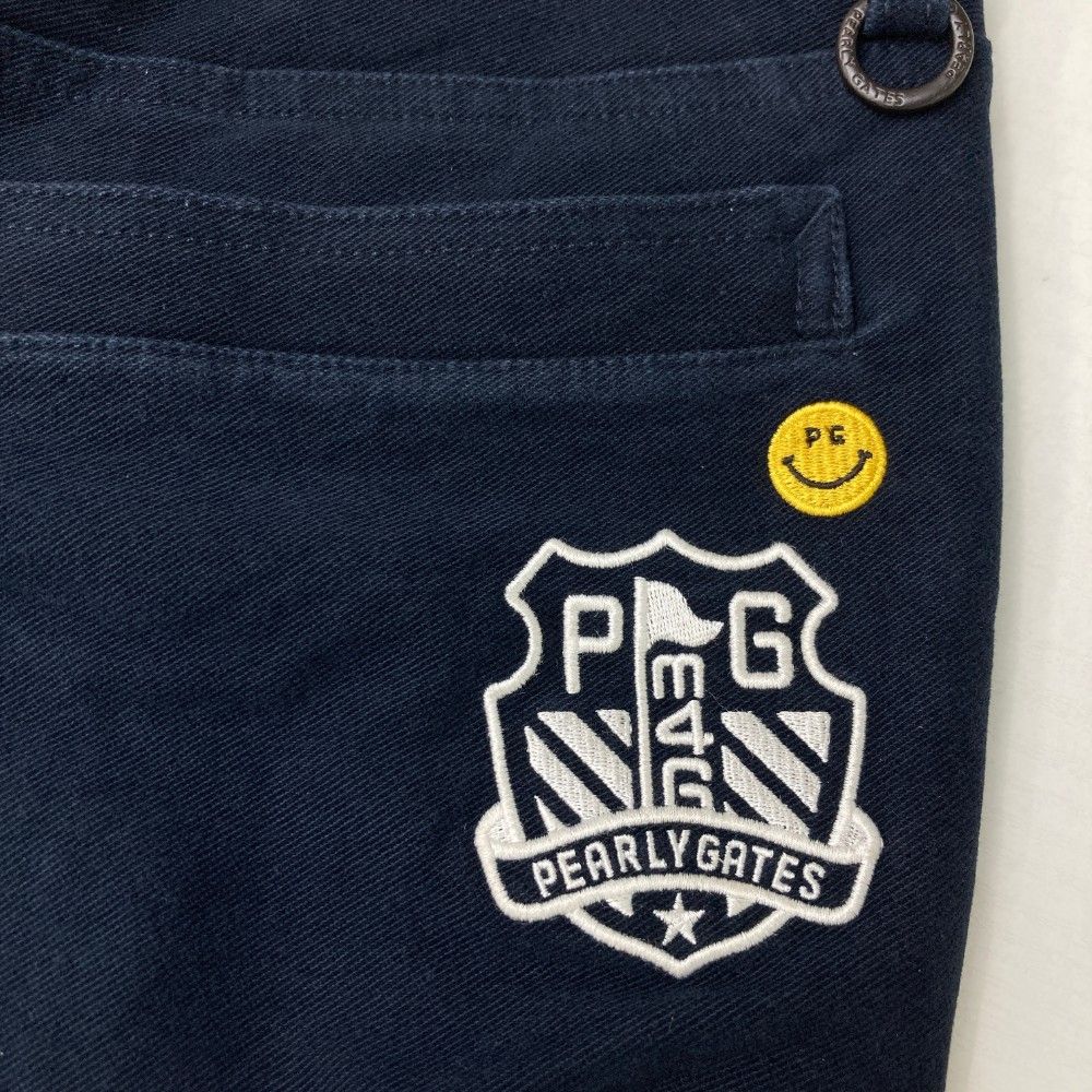 パーリーゲイツ  ゴルフパンツ  スキニータイプ　ニコちゃんマーク　個性的 サイズ：0 PEARLY GATES パーリーゲイツ 30周年 ストレッチ