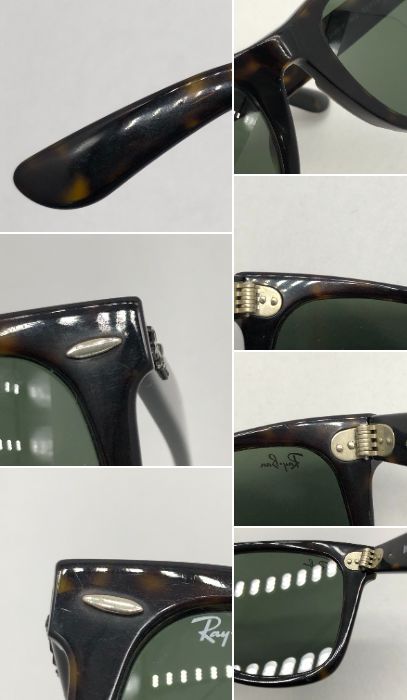 04w0560∞ Ray-Ban レイバン サングラス WAYFARER ウェイファーラー RB2140-F 902 グリーン ポリッシュトートシェル 中古品