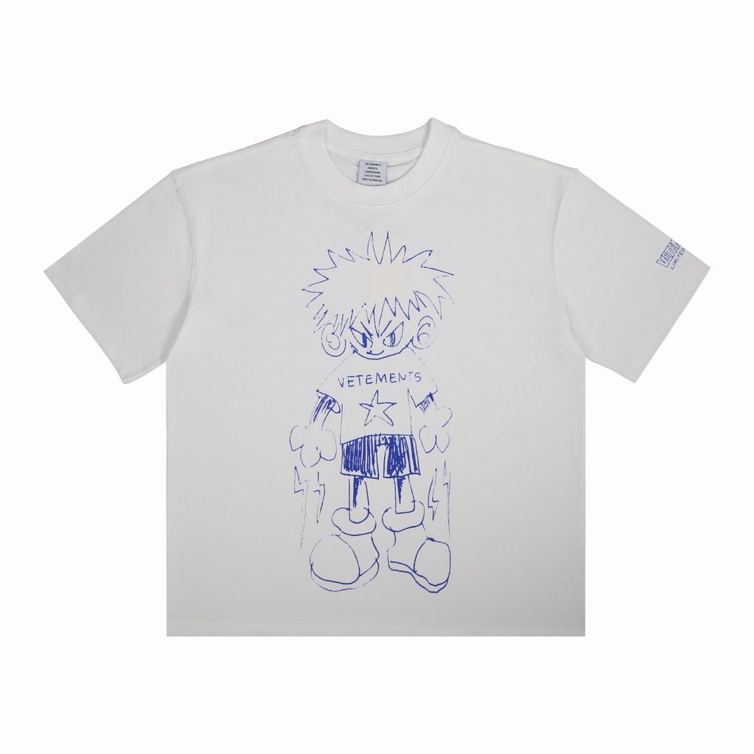 VETEMENTS SCRIBBLED TEEN T-SHIRT / WHITE - メルカリ