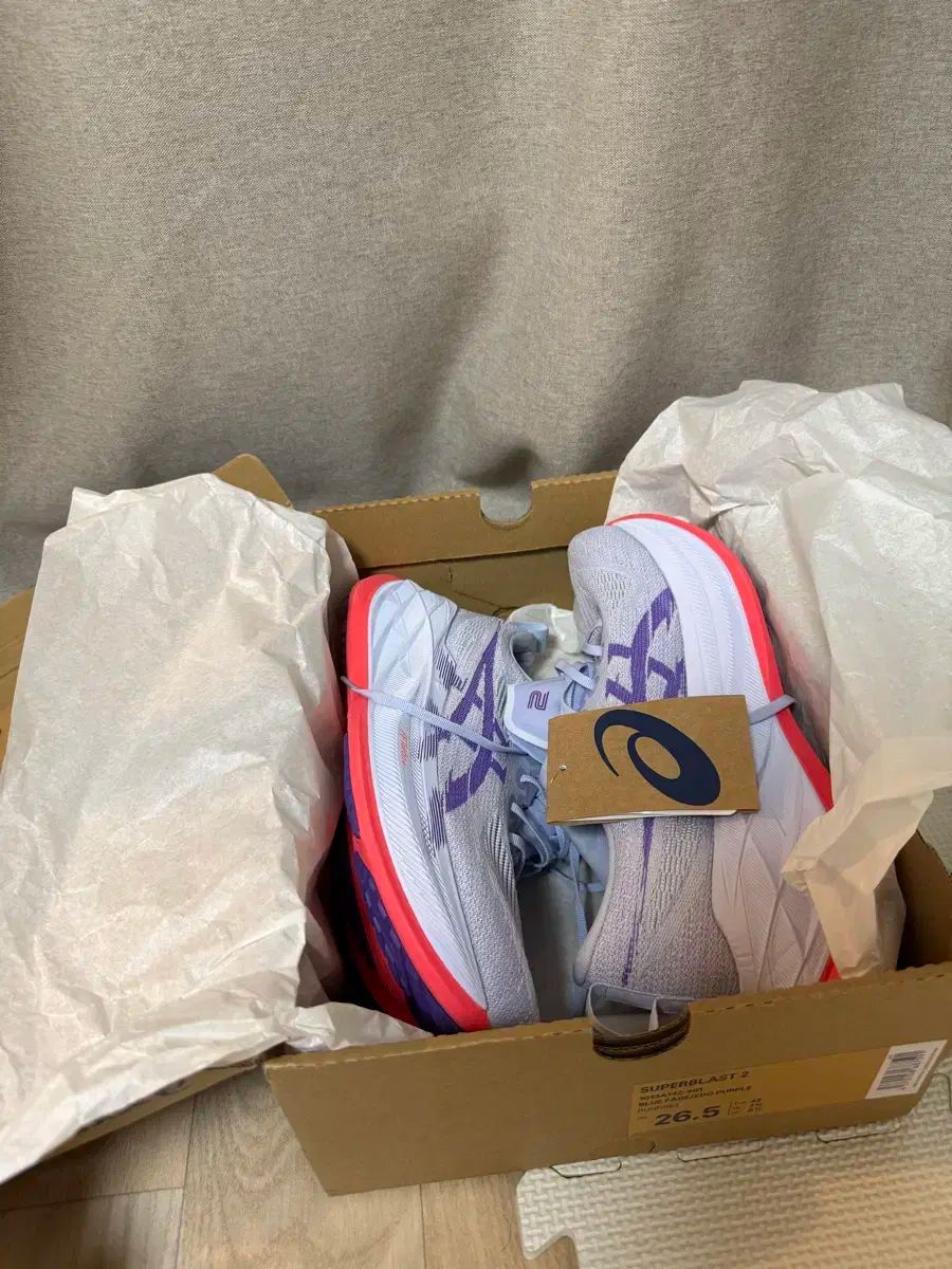 265 Asics アシックス スーパーブラスト 2 ブルーフェイド 江戸パープル