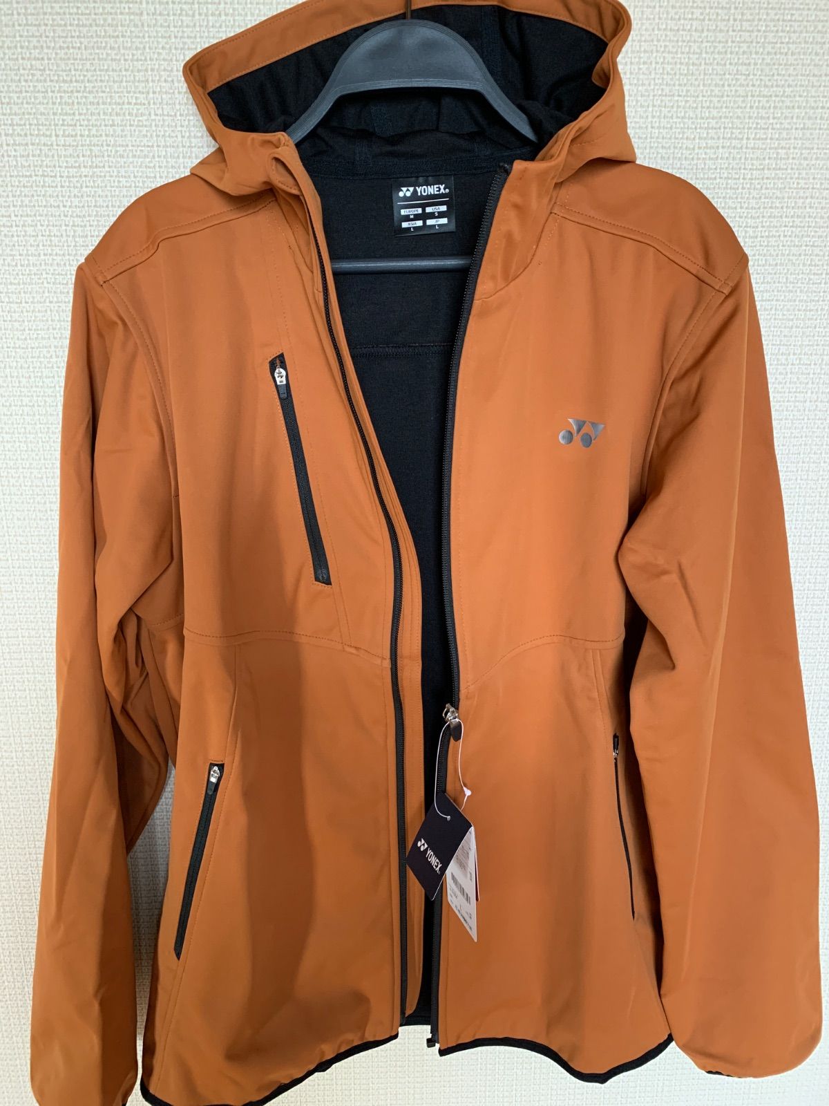 YONEX ウォームアップパーカーL ライトブラウン