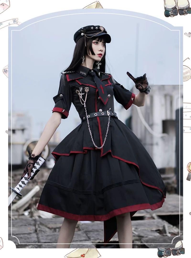 ♥ 軍服ロリータコスプレ ハロウィンのお出かけ＆パーティーにぴったり♪