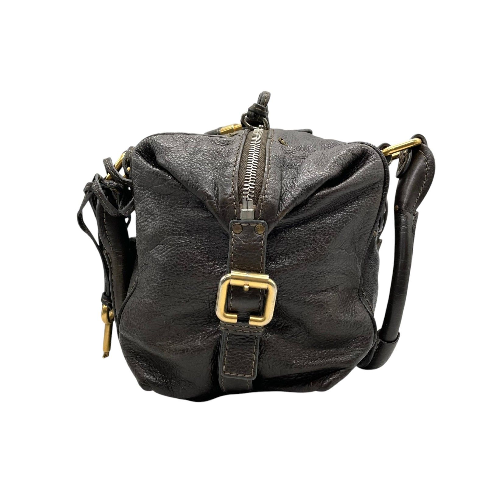美品 Chloe クロエ パディントン ハンドバッグ ミニボストン 南京錠 