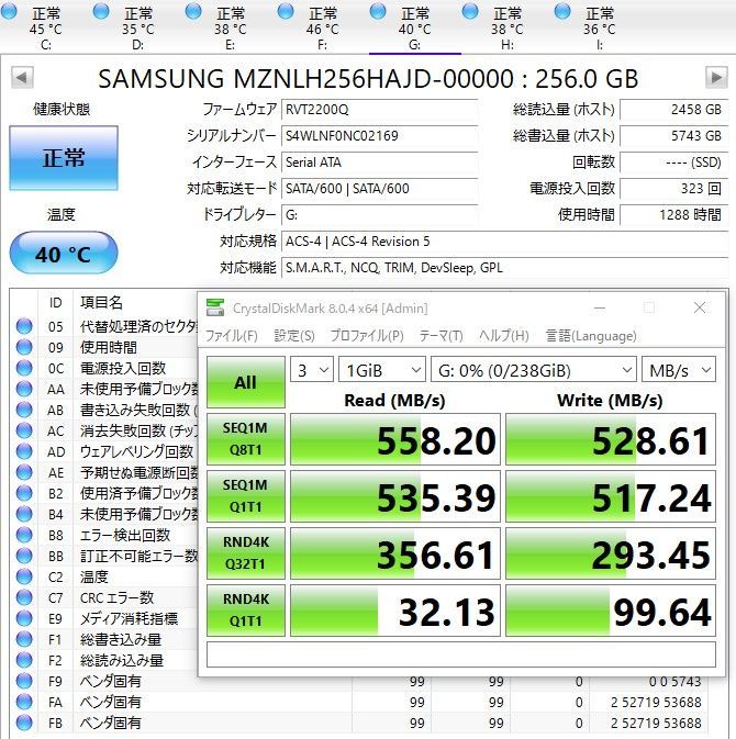 SAMSUNG M.2 SATA SSD 2280 256GB | MZNLH256HAJD-00000 | PM881 | 6 tb w | 2k  h |samsung【537】 - メルカリ