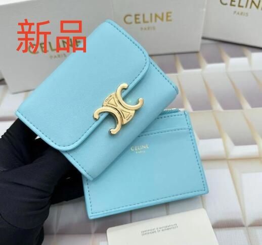 極上美品！！Celine セリーヌ 三つ折り財布 スモールトリオンフ ...