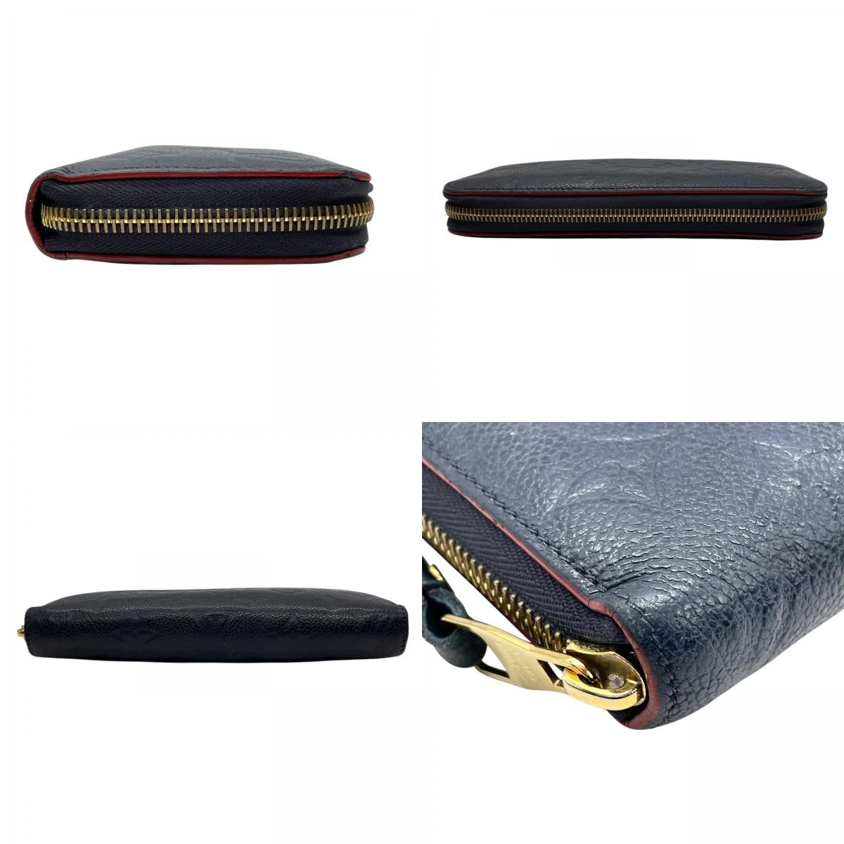 美品　ルイヴィトン　ジッピーウォレット長財布　モノグラム　アンプラント　ネイビー LOUIS VUITTON（ルイ・ヴィトン） LV モノグラム アンプラント