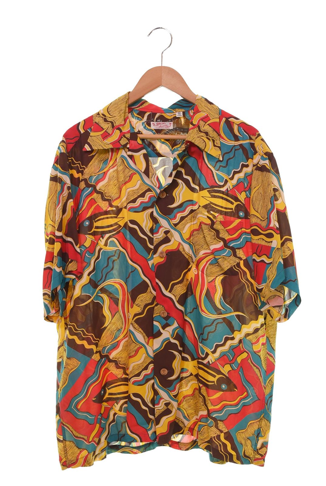 サンサーフ SUN SURF KIHI KIHI CORAL FISH レーヨンシャツ オープンカラー 開襟 SS32701 半袖シャツ マルチカラー LLサイズ 103MT-3063