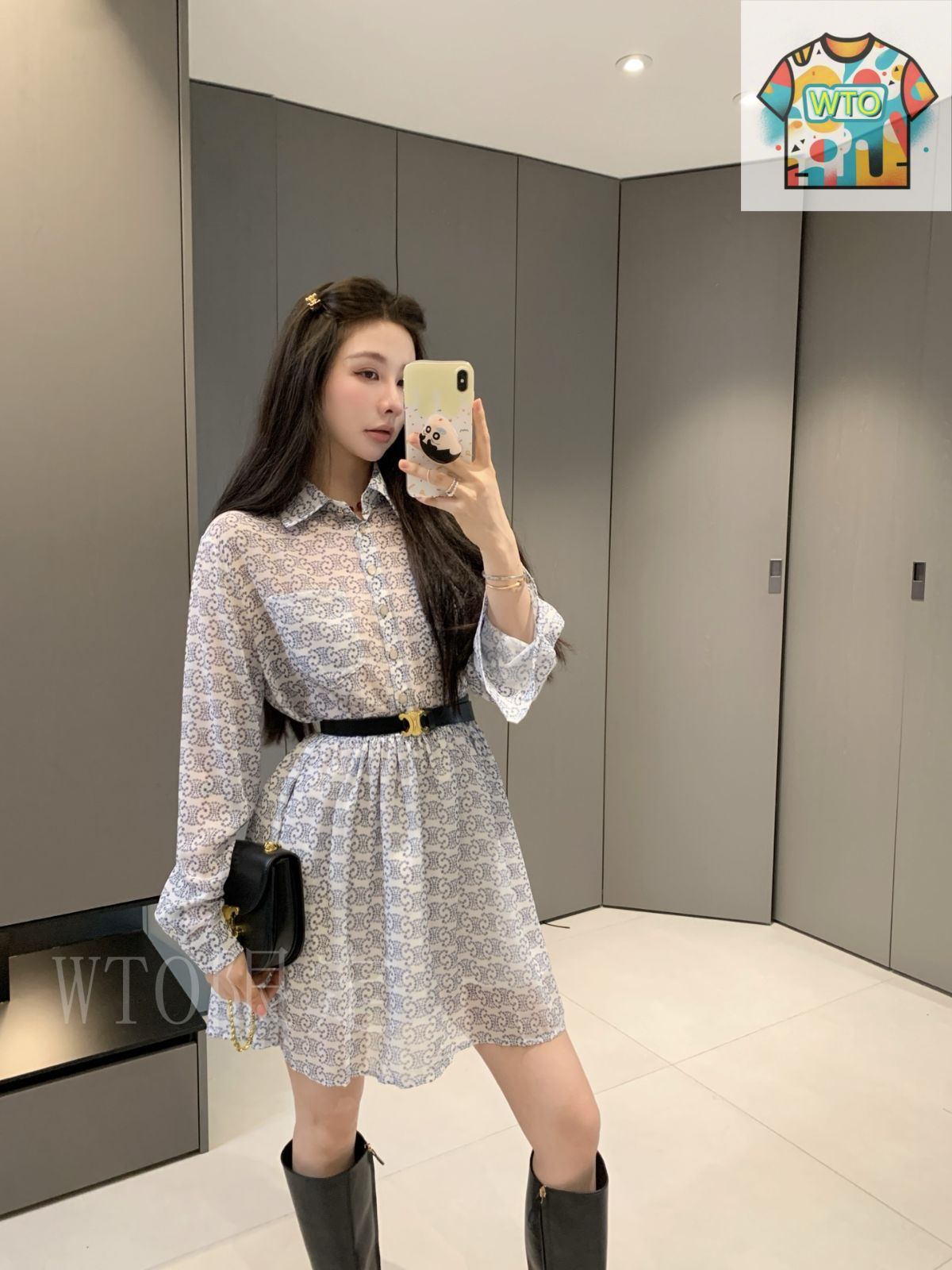 【VIPセール！】CELINE（セリーヌ）シルクシフォンワンピース VIPセール！】CELINE（セリーヌ）シルクシフォンワンピース