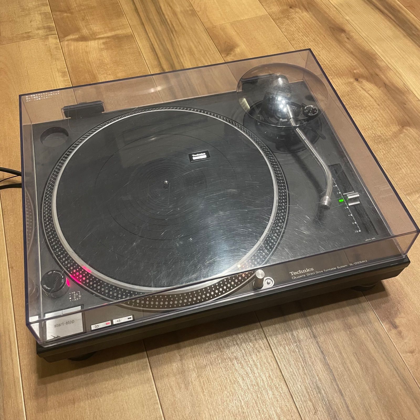 Technics sl1200mk3 ダストカバー・ヒンジ・ゴムマット付き 動作確認・メンテナンス済み② - メルカリ