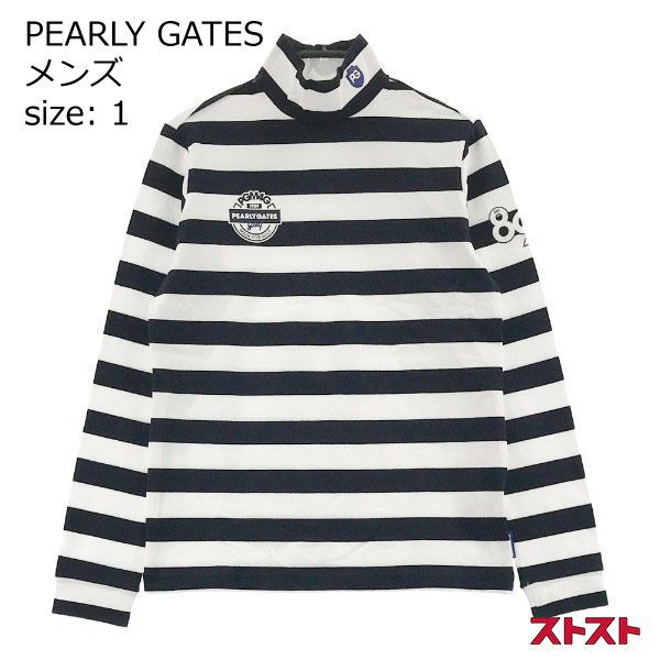 335cm身幅PEARLY GATES パーリーゲイツ  ハイネック長袖Tシャツ  グレー 1