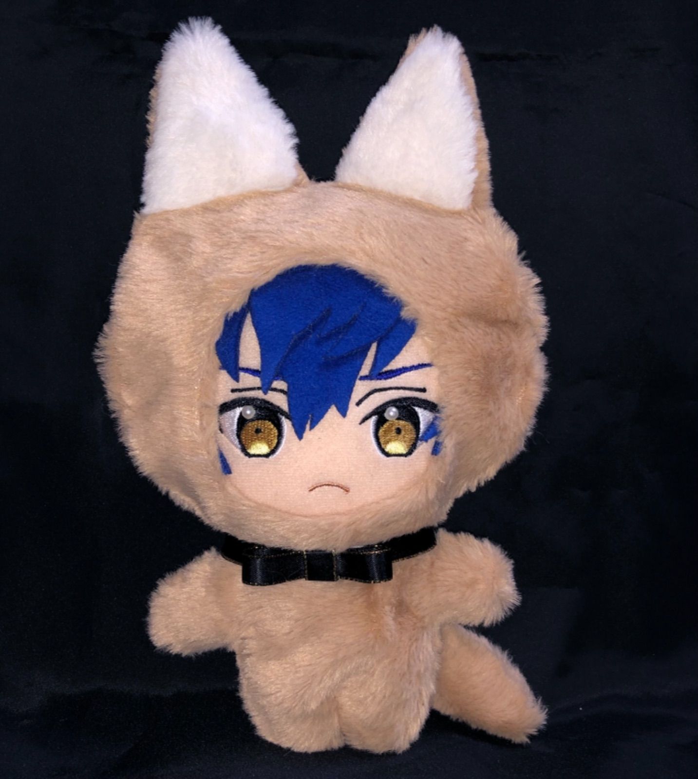 かわいいめぐりきつねねこちゃん ぬいぐるみ服 ぬい服 着ぐるみ キツネ服｜ぬいぐるみ服｜16-17cm用｜着ぐるみ｜ハンドメイド｜ぬい服