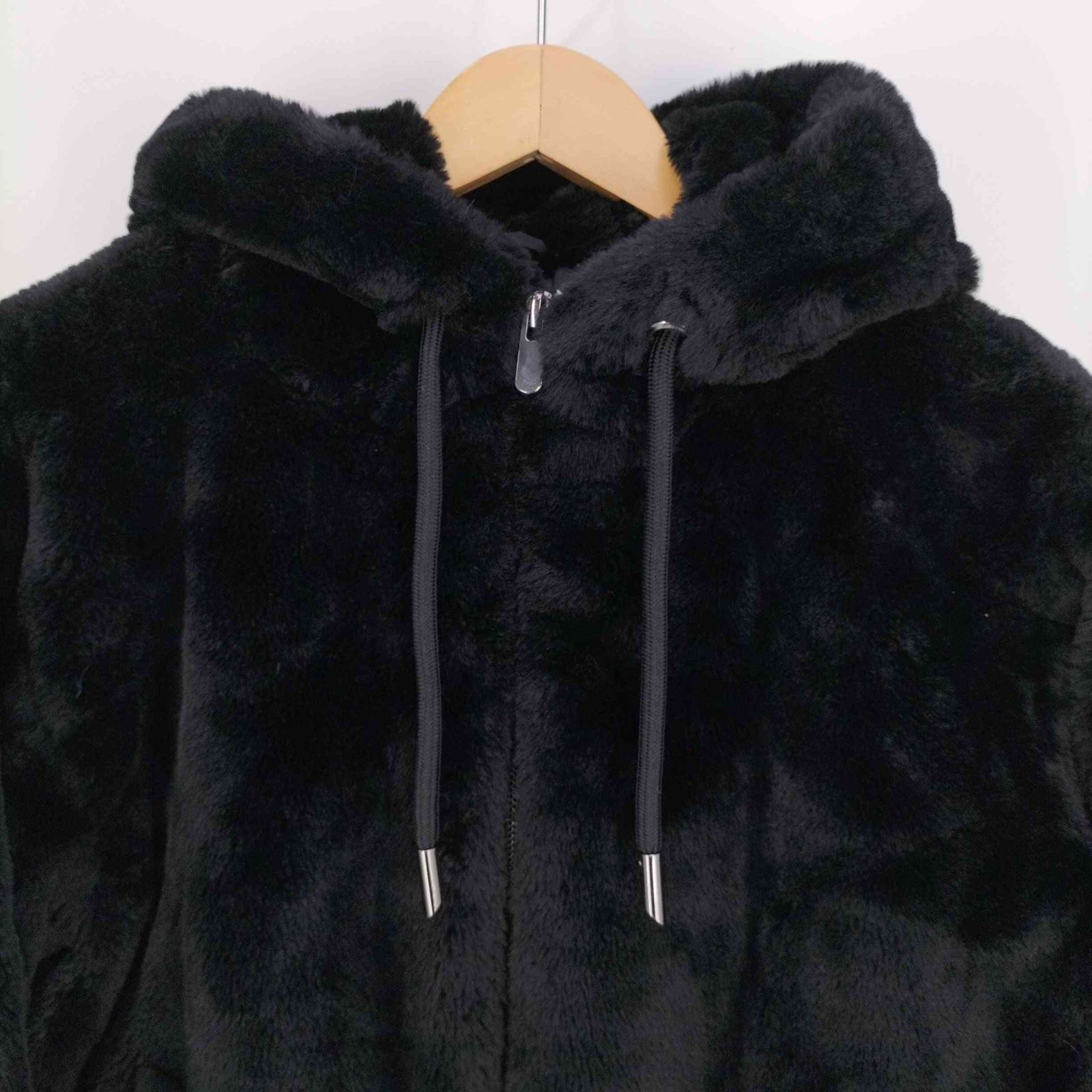 ザラ ZARA FAUX FUR HOODED JACKET フェイクファー フーデッド