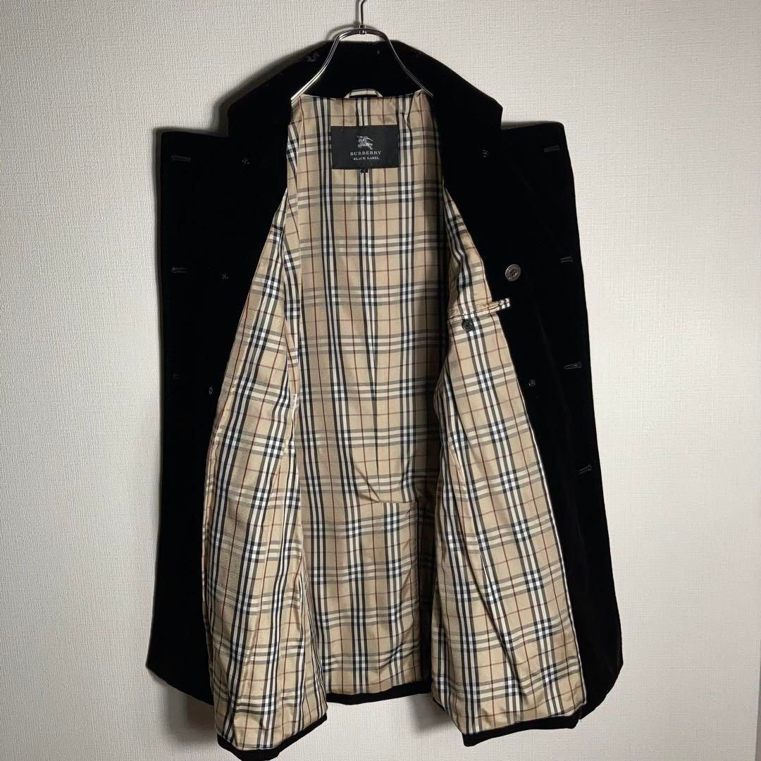 美品　BURBERRY BLACK LABEL ベロアコート　L 美品 BURBERRY BLACK LABEL ベロアコート L 中古・古着通販】BURBERRY
