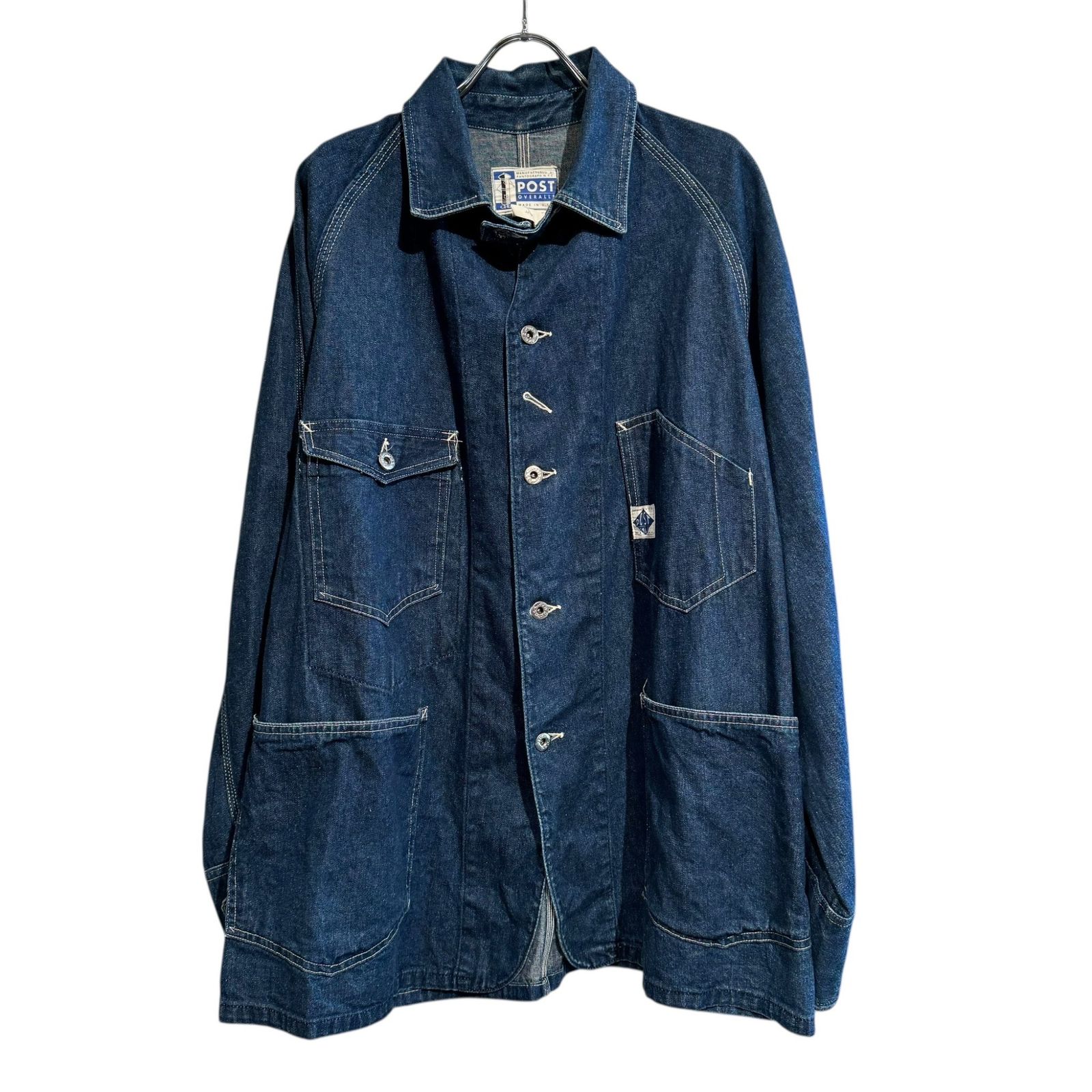 POST OVERALLS ポストオーバーオールズ 1102 旧タグ Engineer s Jacket カバーオール メンズ インディゴ M