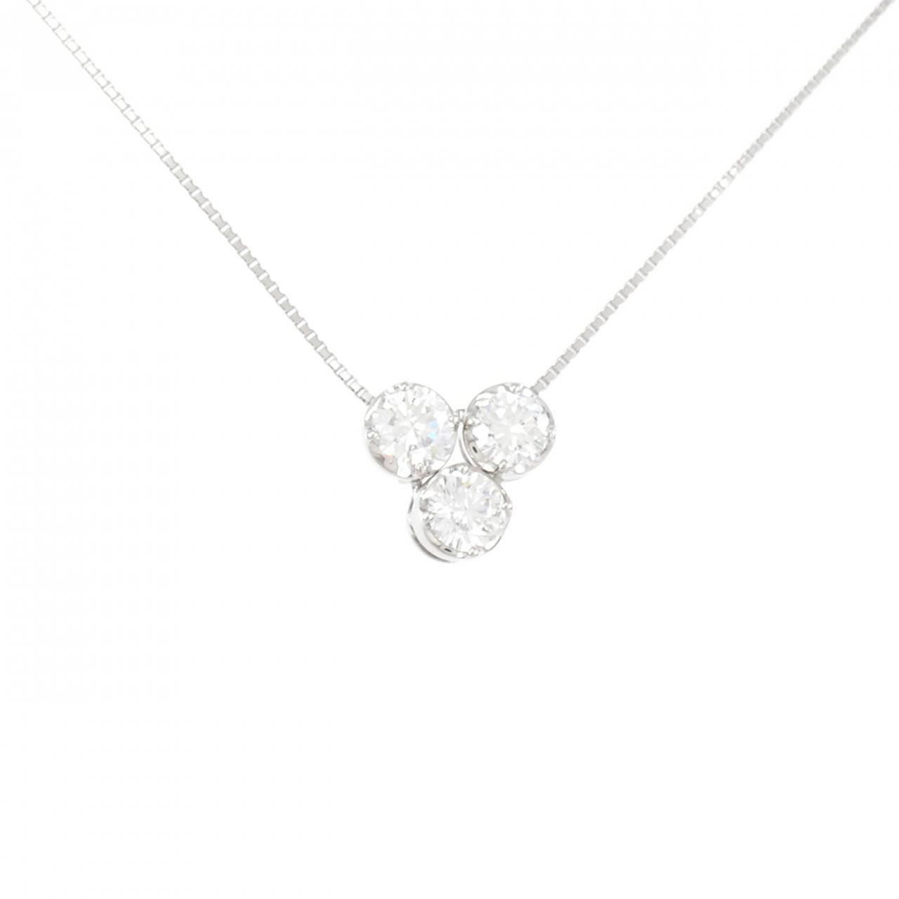 新品】PT900/PT850 2WAY ダイヤモンド ネックレス 1.070CT G SI1 VG  