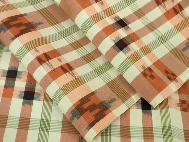 平和屋着物□極上 夏物 本場琉球絣 夏琉球 薄花色地 逸品 DZAA7531kh5