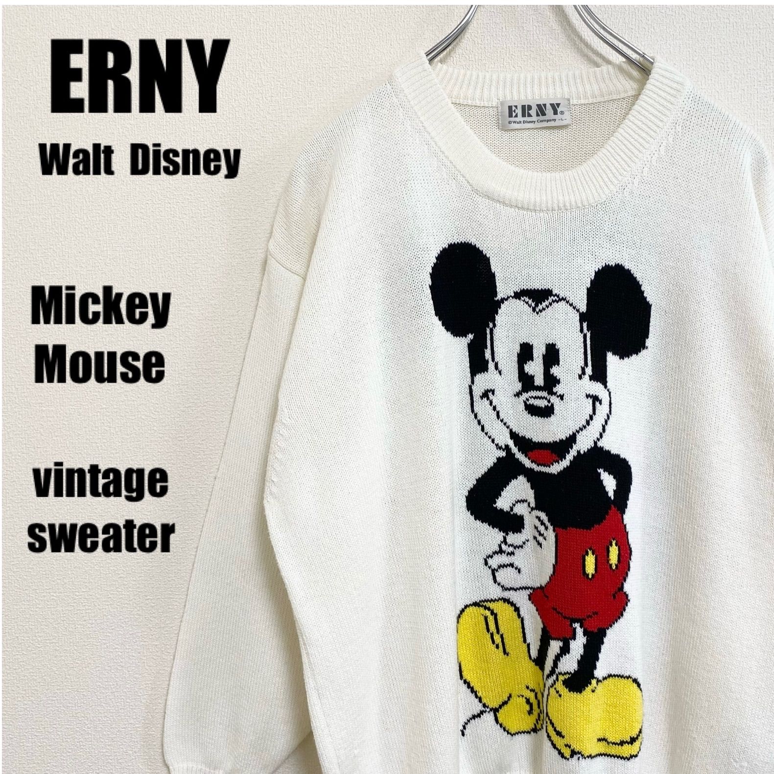 ディズニー公式 ERNY ヴィンテージ ミッキーマウス ニット セーター 