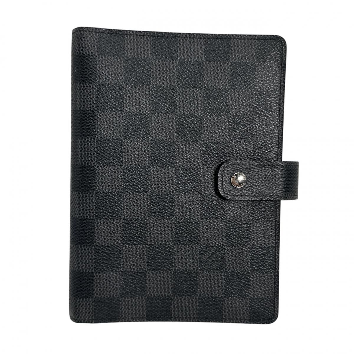 ルイヴィトン R20252 ダミエ グラフィット システム手帳カバー アジェンダMM 手帳カバー LOUIS VUITTON ブラック×グレー