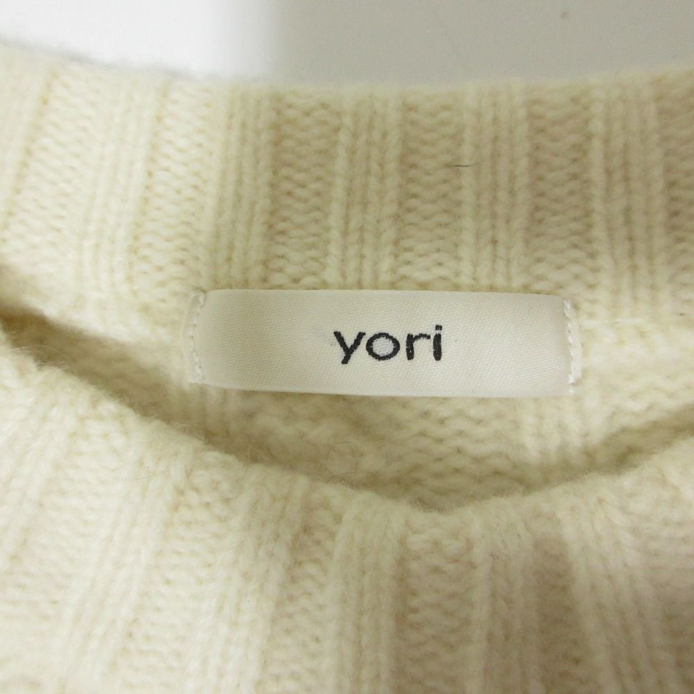 美品 21AW yori ヨリ ケーブルニット セーター YR2135-077AW アイボリー レディース 古着 中古 美品 21AW yori ヨリ ケーブルニット セーター YR2135-077AW