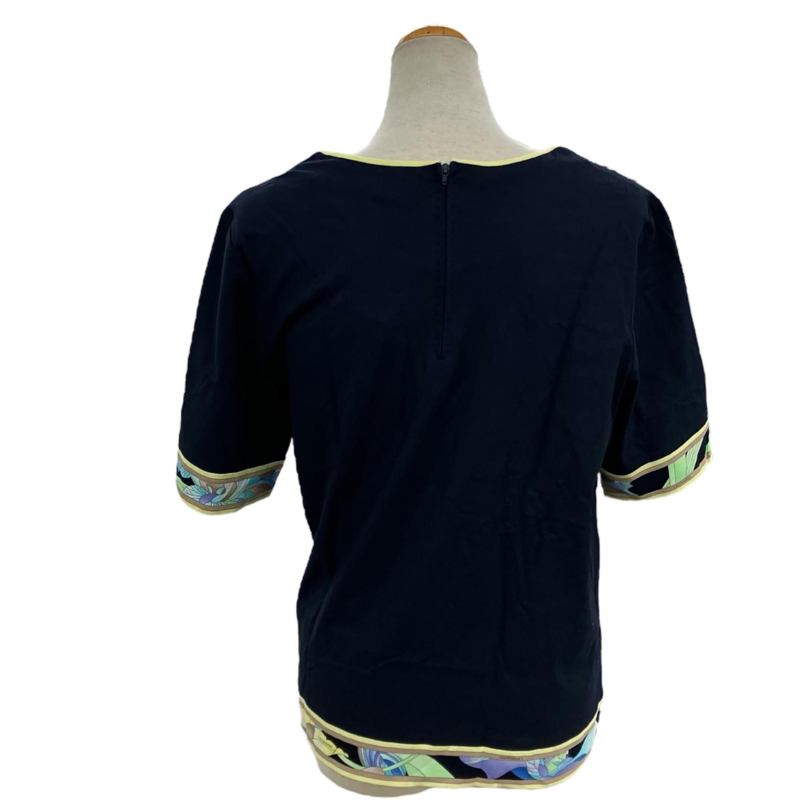 199990 新品未使用 LEONARD レオナール 半袖カットソー 定価32000円 0399652  42 ネイビー バックジップ コットン [0000000000537] 199990 新品未使用 LEONARD レオナール 半袖カットソー 定価32000円