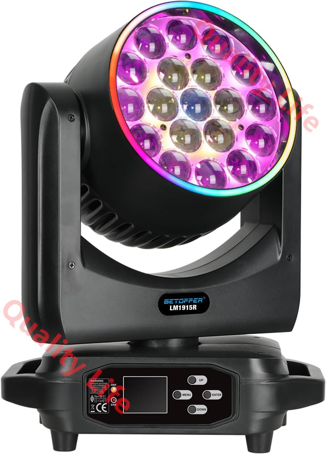 19x15W RGBWライトストリップ効果移動ヘッドライト付き 洗浄|ズームレンズ|CTO の効果の蜂の目LEDステージライト舞台照明スポットライト調光ディスコライト回転灯dj ライト DMX512 15|24|32CH 専門設備 高輝度 音声連動