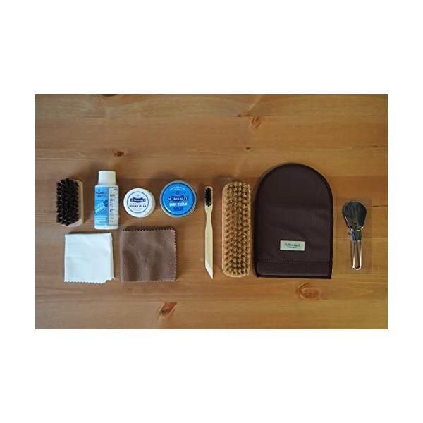 M.モゥブレィ シューケア 靴磨きキット 木箱入り トラディショナルケアセット ギフト プレゼント スムースレザー Free Size