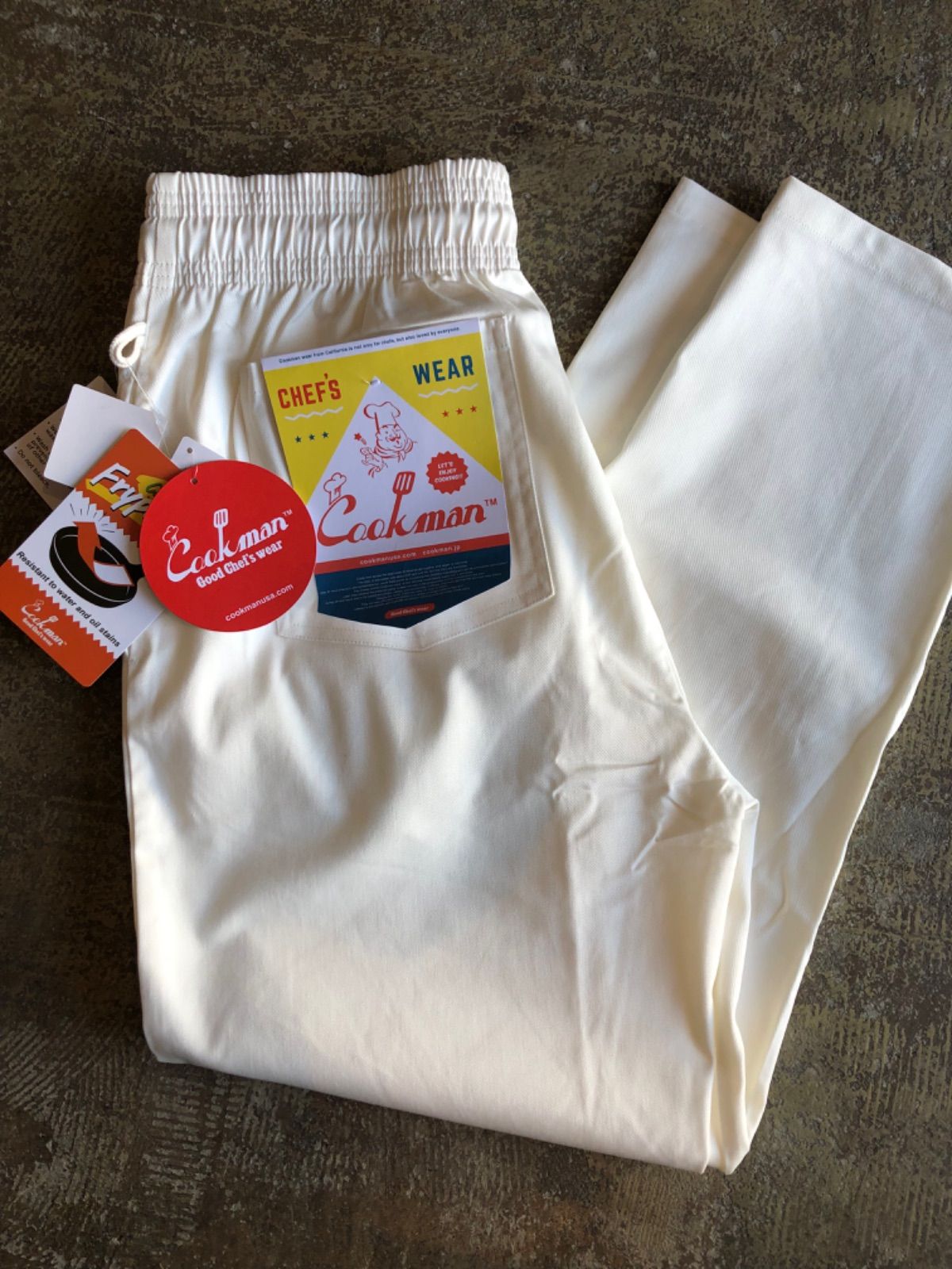 COOKMAN CHEF FRY PANTS 新品 ホワイト WHITE