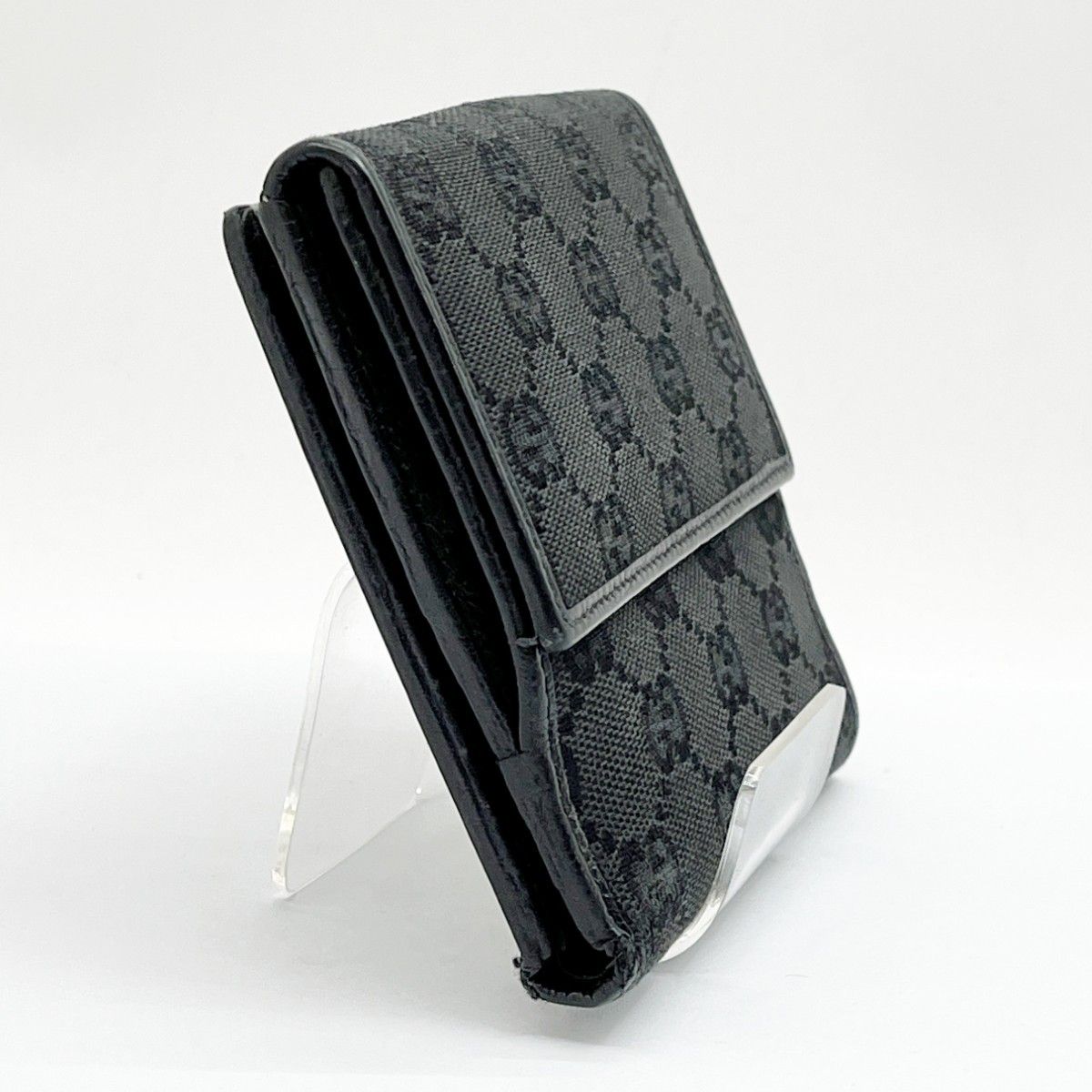 ◇◇GUCCI グッチ 2つ折り財布 GGホースビット ブラック