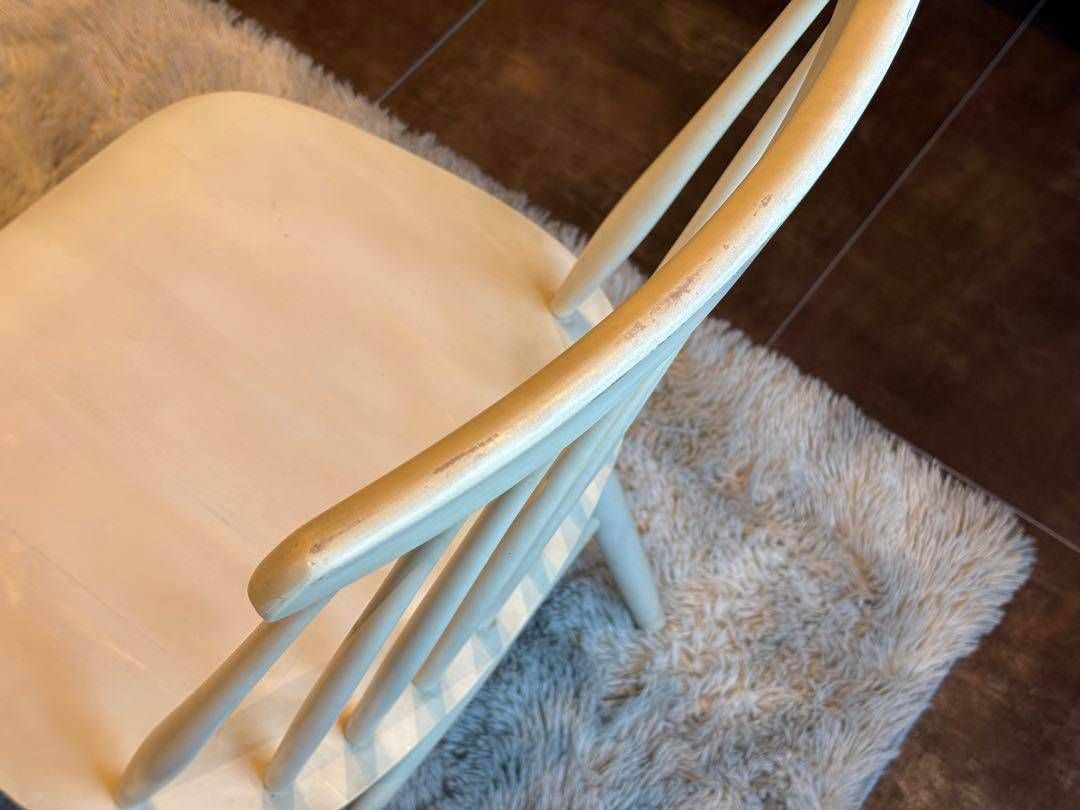 ②太平 ウィンザーチェア　ホワイト　ゴールドスミスチェア　2脚セット　IZ ②太平 ウィンザーチェア ホワイト ゴールドスミスチェア 2脚