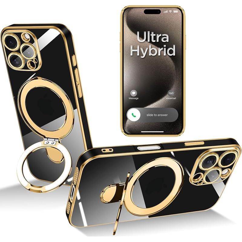 iPhone 16 Pro Max ケース 縦横両対応 リング マグネット搭載 iPhone 16 Pro/iPhone Pro Max 用 ケース 縦横両対応 360°回転