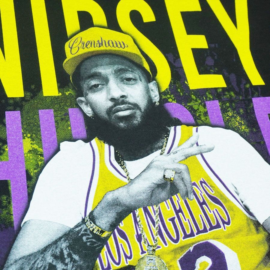 メンズ TシャツNIPSEY HUSSLE TEEニプシーハッスル TシャツBLACK ブラックレイカース MARATHON TSHIRTS RIP  HIPHOP SLAUSONギャングスタ レジェンド CRENSHAW LA - メルカリ