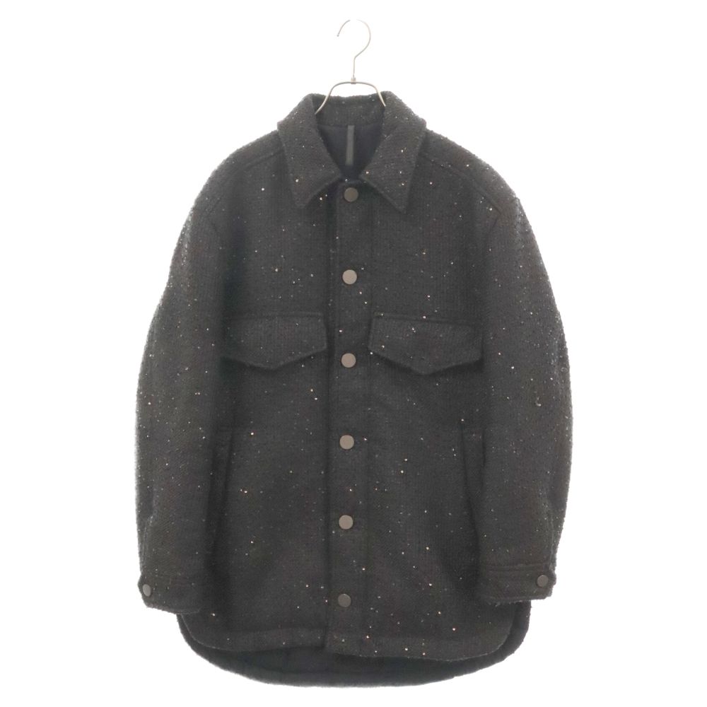GalaabenD (ガラアーベント) 19AW NOBLE TWEED OUTER SHIRT ツイードアウターシャツ ジャケット ブラック 87709110