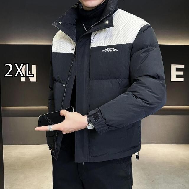 2XL 春 コーデ メンズ 服 シンプル ファッション オシャレ 大人 かっこいい 大きいサイズ ストリート 紳士服 ダウン ジャケット 冬 ハイエンド スタンドカラー カジュアル 暖かい 厚手