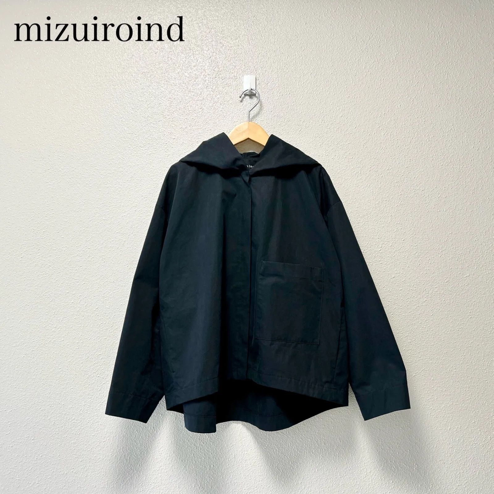 美品】mizuiroind ミズイロインド フード付きワイドショート
