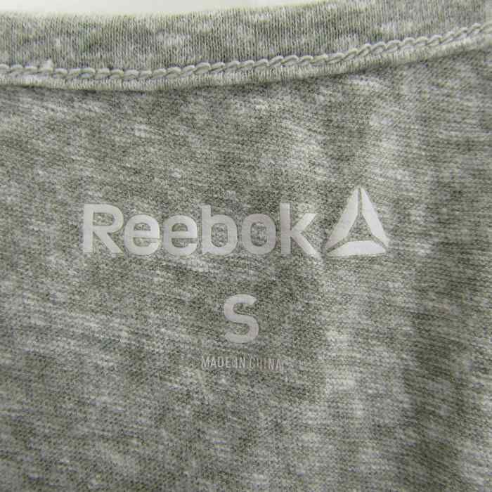 リーボック 半袖Ｔシャツ トップス キーネック ヨガ スポーツウエア レディース Sサイズ グレー Reebok 【中古】