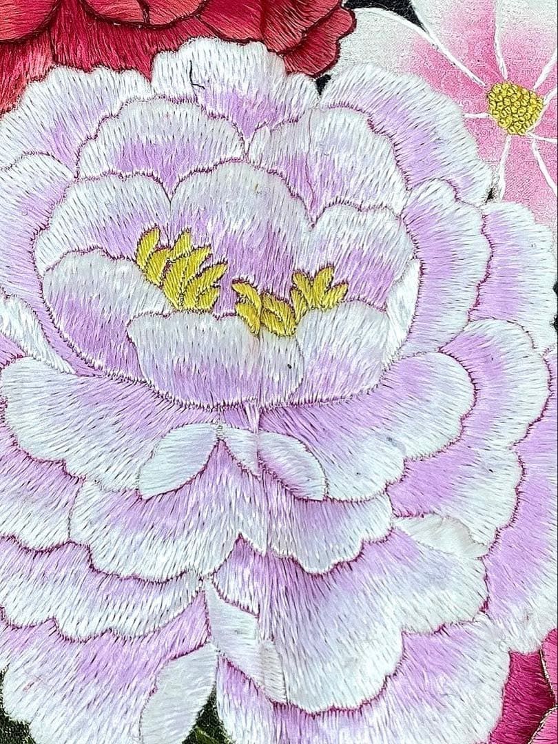 振袖 豪華 金通し 刺繍 相良刺繍 金彩 紋意匠 身丈170cm 撥水加工済 