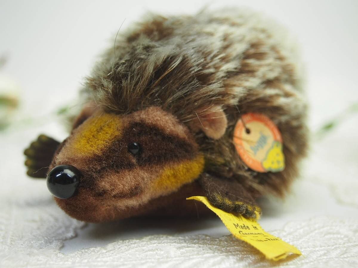 Steiff - シュタイフ★Hedgehog Joggi★1968年製ハリネズミのジョギー/針鼠 Amazon.com: Steiff JOGGI Brown Baby Hedgehog – Cherished