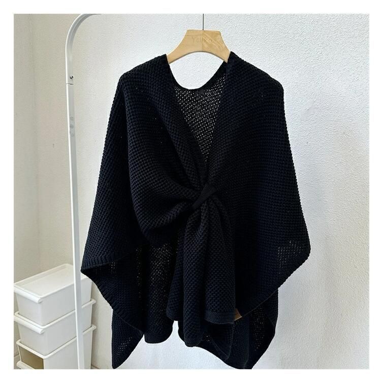 ポンチョコート 即購入OK コート マント ケープ レディース ニット