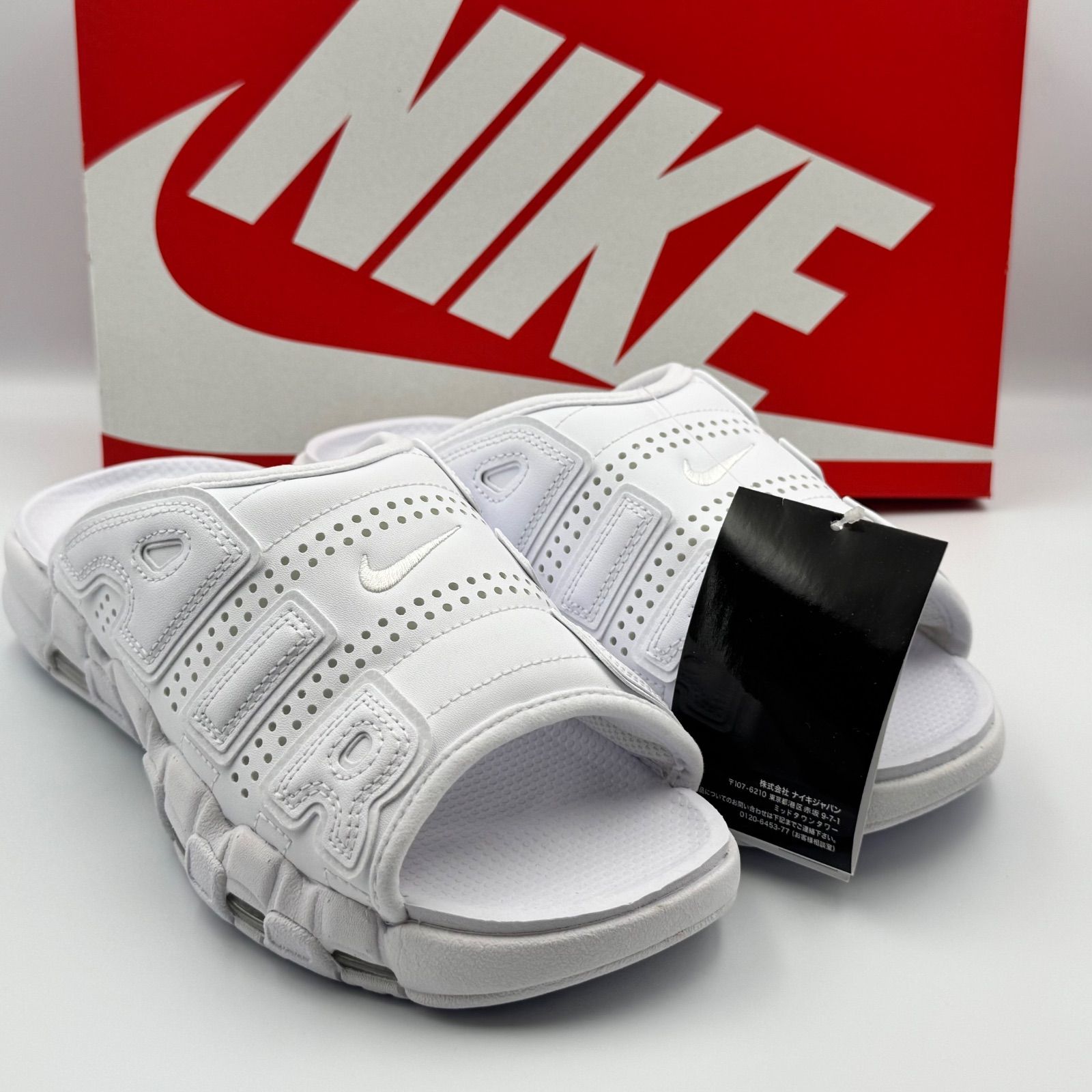 Nike Air More Uptempo Slide トリプルホワイト Nike Air More Uptempo Slide Triple White Men's - FD9883-101