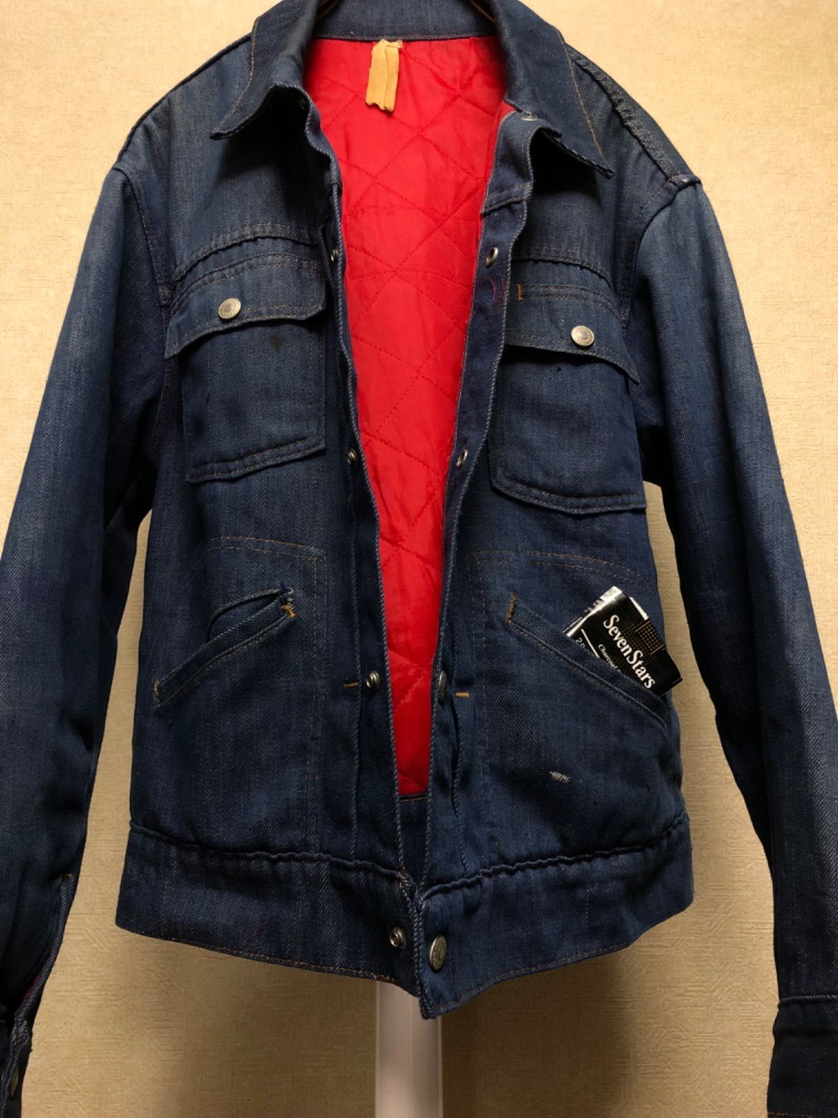 70年代U.S.A.製名門JC Penny希少リアル年代レッドキルトジャケット