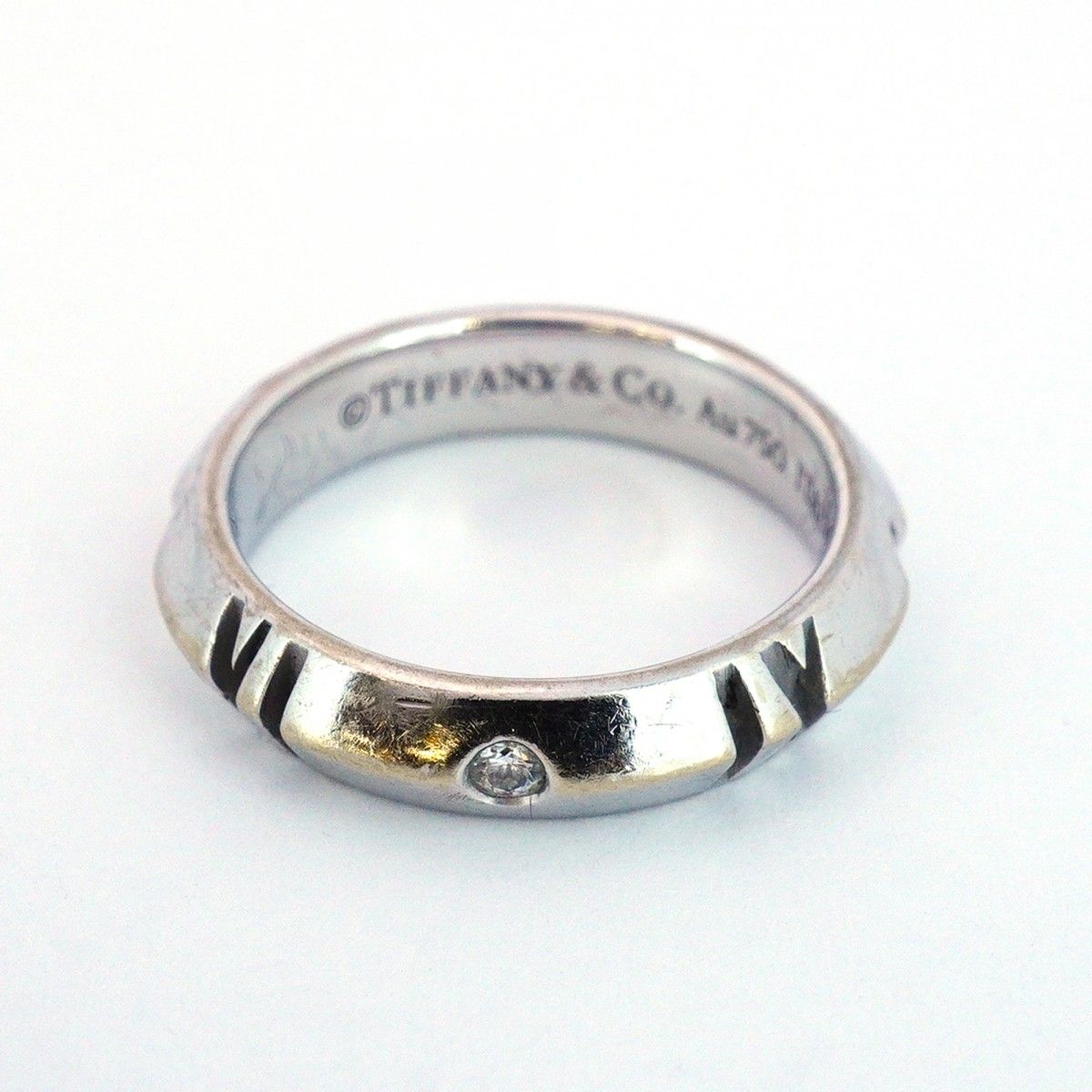5jib0353】ティファニー リング アトラスXクロスロード/ナロー 4PD  