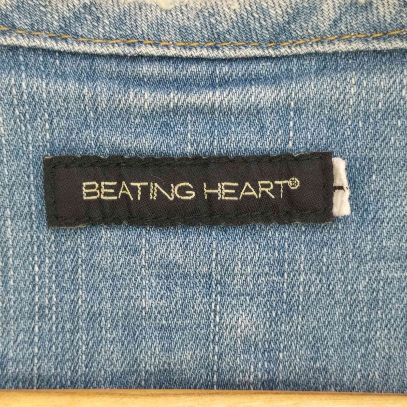 ビーティングハート BEATING HEART ノーカラーデニムジャケット ...