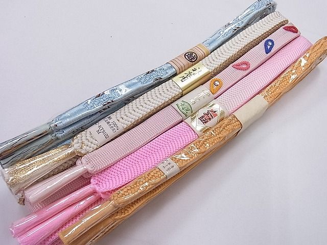 平和屋2■和装小物 帯締め全て未使用10本 礼装用 笹浪組 本場琉球絣 金糸 三越扱い 逸品 未使用 ih454