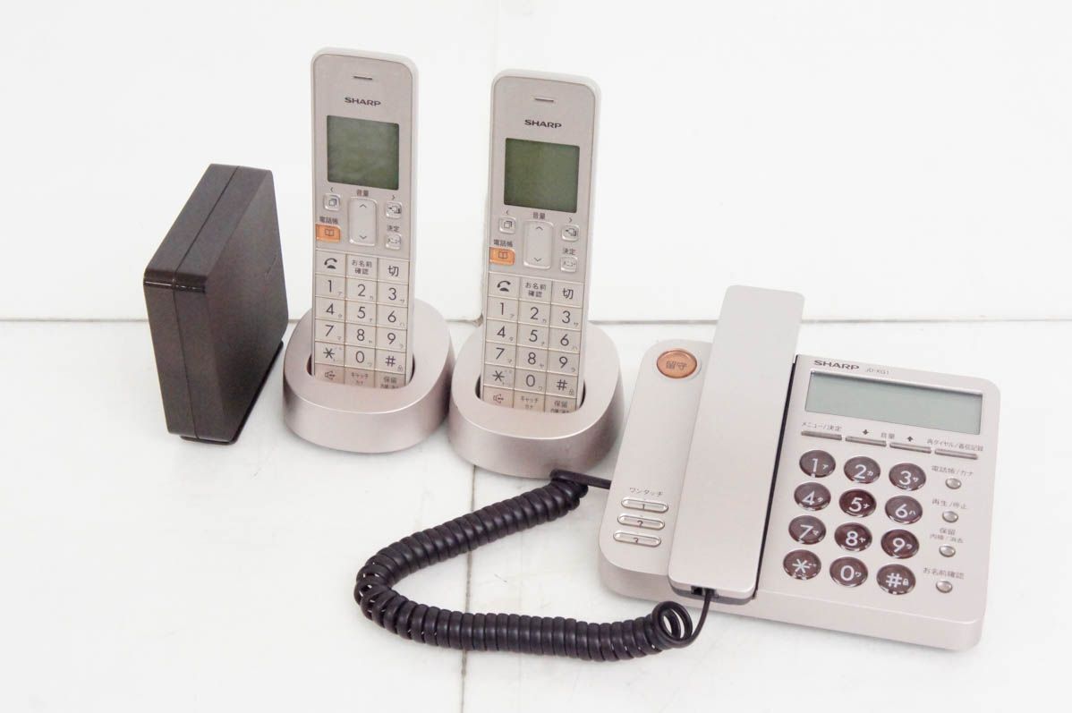 【中古】SHARPシャープ デジタルコードレス電話機 JD-XG1CW-N 子機2台 中古】SHARPシャープ デジタルコードレス電話機 JD-XG1CW-N 子機